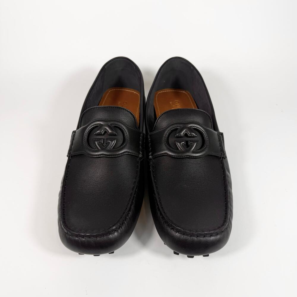Gucci Interlocking G Driver Leather Loafer - Men’s 13.5 - Picture 4 of 8